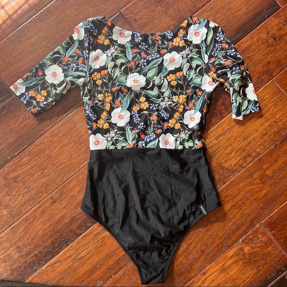 Body Glove Floral Two Toned One Piece - Picture 3 of 4